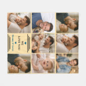 Happy Father’s Day Photo | Personalized Dad Eve フリースブランケット (正面(横))