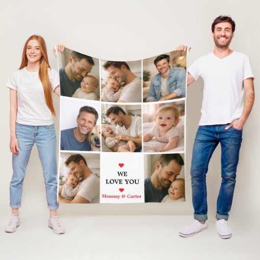 Happy Father’s Day Photo | Personalized Dad Eve フリースブランケット (インサイチュ)