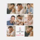 Happy Father’s Day Photo | Personalized Dad Eve フリースブランケット (正面)