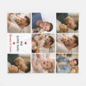 Happy Father’s Day Photo | Personalized Dad Eve フリースブランケット (正面(横))