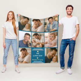 Happy Father’s Day Photo | Personalized Dad Eve フリースブランケット