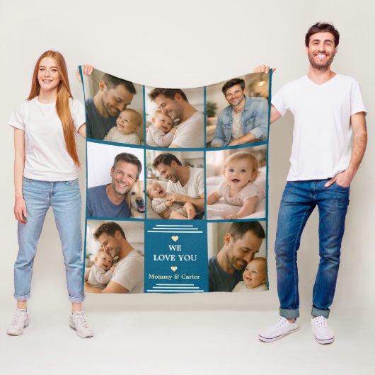 Happy Father’s Day Photo | Personalized Dad Eve フリースブランケット (インサイチュ)