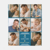 Happy Father’s Day Photo | Personalized Dad Eve フリースブランケット (正面)