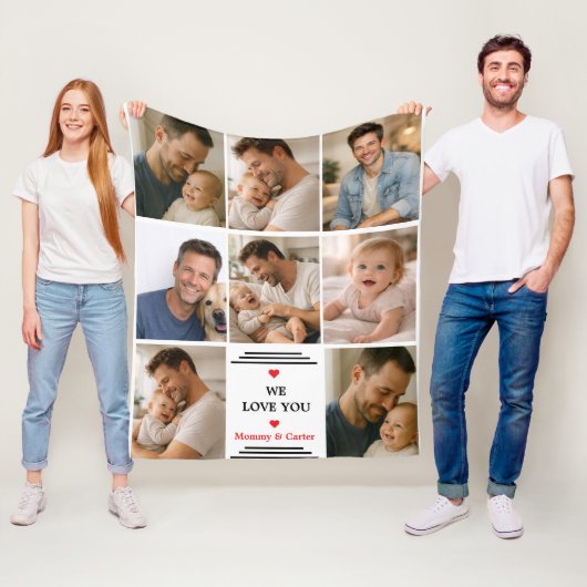 Happy Father’s Day Photo | Personalized Dad Eve フリースブランケット (インサイチュ)