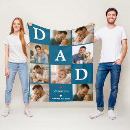 Happy Father’s Day Photo | Personalized Dad Ever フリースブランケット
