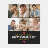 Happy Father’s Day Photo | Personalized Dad Ever フリースブランケット (正面)