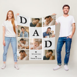 Happy Father’s Day Photo | Personalized Dad Ever フリースブランケット
