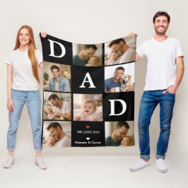 Happy Father’s Day Photo | Personalized Dad Ever フリースブランケット