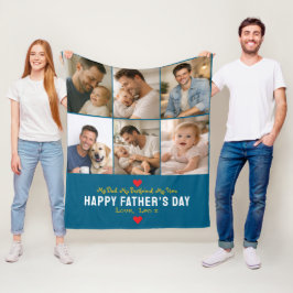 Happy Father’s Day Photo | Personalized Dad Ever フリースブランケット
