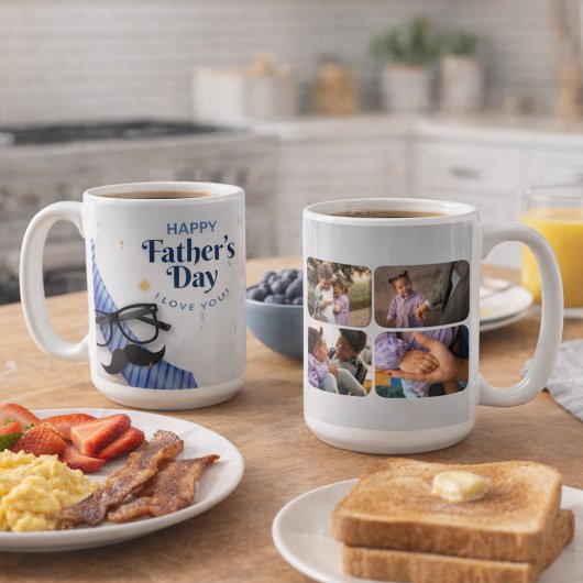 Happy Father’s Day – Tie, Mustache & Memories コーヒーマグカップ