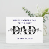 Happy Father’s Day to the Best  in the world 招待状 (スタンド正面)