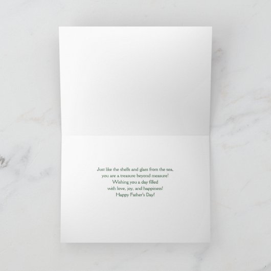 Happy Fathers Custom Name Personalized with Beach カード (内部)