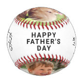 Happy Father's Dayおじさん写真 野球ボール (裏面)
