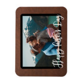 Happy Father's Dayのカスタム写独身の真 マグネット (縦)