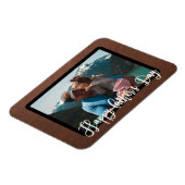 Happy Father's Dayのカスタム写独身の真 マグネット (左側)