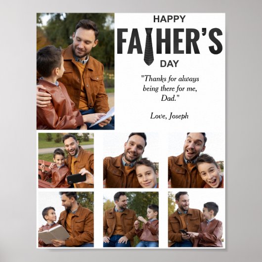 Happy Father's Dayのカスタム写真 ポスター (正面)