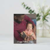 Happy Father's Dayのカスタム写真 ポストカード (スタンド正面)