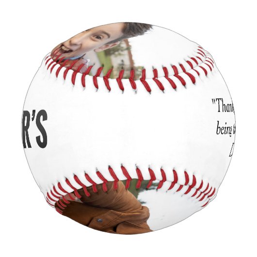 Happy Father's Dayのカスタム写真 野球ボール (正面)