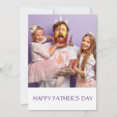 Happy Father's Dayの写パーソナライズされた真 サンキューカード (正面)