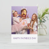 Happy Father's Dayの写パーソナライズされた真 サンキューカード (スタンド正面)