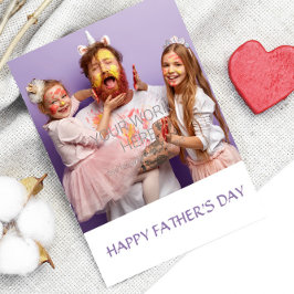 Happy Father's Dayの写パーソナライズされた真 サンキューカード