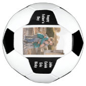 Happy Father's Dayの写真と名前 サッカーボール (回転)