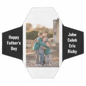 Happy Father's Dayの写真と名前 サッカーボール (フラット)