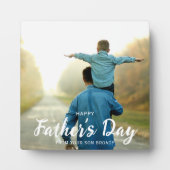 Happy Father's Dayの写真パーソナライズされた フォトプラーク (正面)