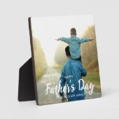 Happy Father's Dayの写真パーソナライズされた フォトプラーク (正面)