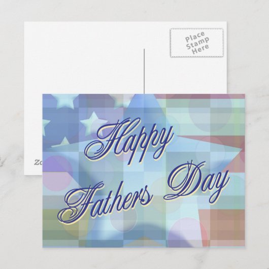 Happy Father's Dayはがき ポストカード (正面/裏面)