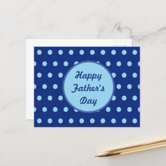 Happy Father's Dayはがき(Navy & Soft Blue) ポストカード