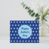 Happy Father's Dayはがき(Navy & Soft Blue) ポストカード (スタンド正面)