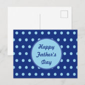 Happy Father's Dayはがき(Navy & Soft Blue) ポストカード (正面/裏面)