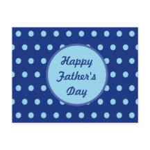Happy Father's Dayはがき(Navy & Soft Blue)
