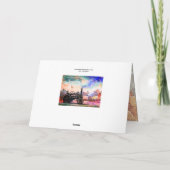 Happy Father's Dayカラーカードとスチームトラクター カード (裏面)