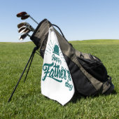 Happy Father's Dayゴルフタオルで時間を選ぶ ゴルフタオル (グリーン)