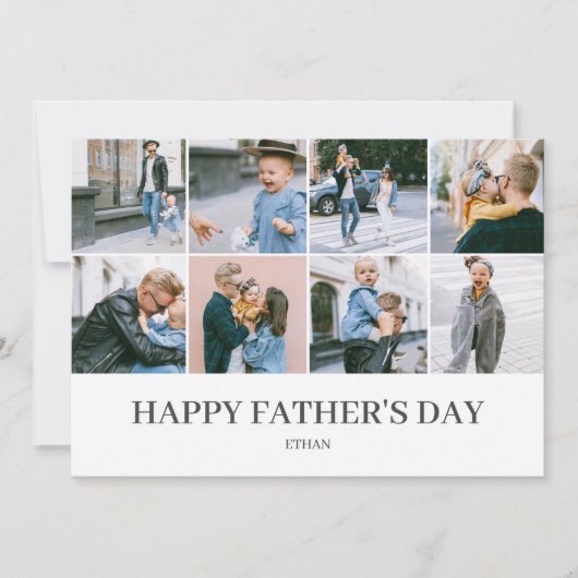 Happy Father's Dayシンプルエレガント写真 シーズンカード (正面)