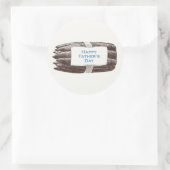 Happy Father's Dayスタンプ ラウンドシール (バッグ)