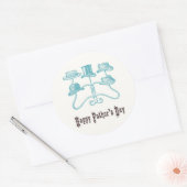 Happy Father's Dayスタンプ ラウンドシール (封筒)