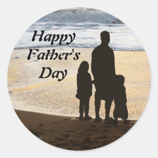 Happy Father's Dayステッカーテンプレート ラウンドシール