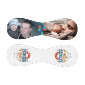 Happy Father's Dayタイポグラフィと家族の写真 野球ボール