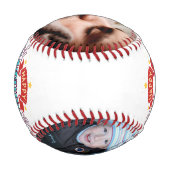 Happy Father's Dayタイポグラフィと家族の写真 野球ボール