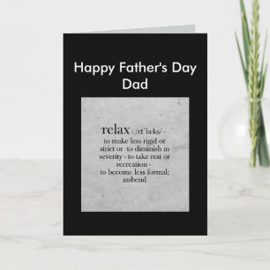 Happy Father's dayパパユーモアのリラックス定義 カード