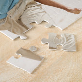 Happy Father's Dayパパ、家族の写真コラージュ ジグソーパズル (側面)