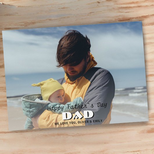 Happy Father's DayパパFull Photo Father's Day シーズンカード