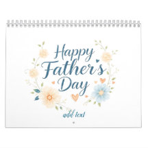 Happy Father's Dayパーソナライズされた Calendar with Quot