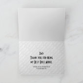 HAPPY FATHER'S DAYパーソナライズされた Thank Youパパ カード (内部)