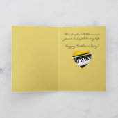 Happy Father's Dayピアノと音楽 カード (内部)