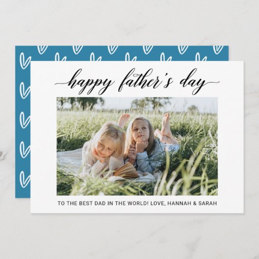 Happy Father's Dayフォトカード (正面/裏面)