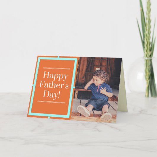 Happy Father's Dayフォトカード カード (正面)